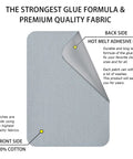 12-Pack Iron On Fabric Patches For Clothes And Outerwear, Heavy Duty Glue Backing, Cotton Front, Detailed Layer View