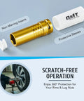 5-Piece Metric Impact Socket Set For 1/2 Inch Drive With Non-Marring Lug Nut Sockets In 15mm, scratch-free sleeve and inserts