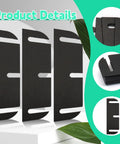 10 Pack Black Door Hinge Shims, 3.5 Inch Spacers, Trimable to Eliminate Gaps and Sticking Doors, 0.04 Inch Thick, displayed