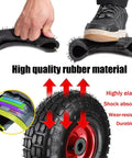 Rock Solid Heavy Duty Replacement Rubber Caster Wheels 8 Or 10 Inch Swivel Rollers With Locking Brake Premium Steel Base shown being flexible and durable.