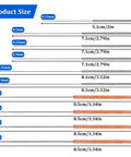 Size chart for Ten Piece Stainless Steel 3D Printer Nozzle Cleaning Kit With Precision Needles From 0.15 To 1.0mm.