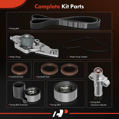 Timing Belt Kit And Water Pump For Honda Accord 2003-2017 3.0L 3.5L V6 showing complete kit parts