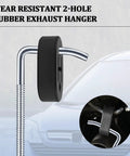 Heavy Duty 2.5 Inch Exhaust Clamp Kit With Rod And Rubber Hangers For Fixing Muffler Pipes Reduce Engine Noice On Cars And Trucks Essential Auto Parts rubber exhaust hanger with metal rod on car