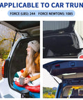 Premium Heavy Duty Liftgate Struts For 2007 To 2014 Chevy Tahoe Yukon Suburban Escalade showing trunk with open hatch.