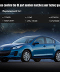 Blue Mazda 3 vehicle compatible with Drop-In Alternator Replacement For Mazda 3 2010 2011 2012 2013 2.0L L4 Engine With 3 Pin Plug.