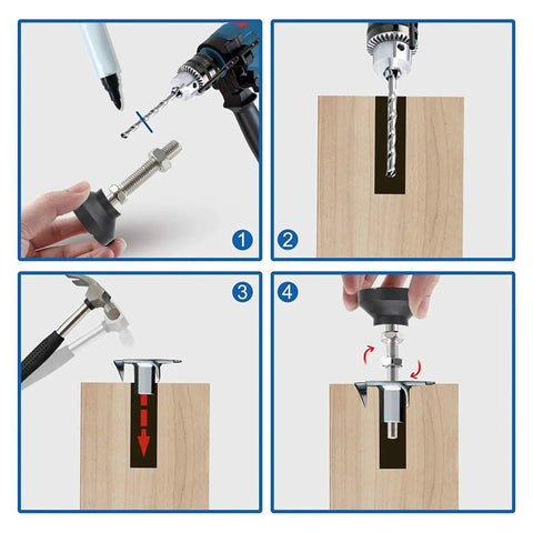 Installation guide for Heavy Duty M8 Adjustable Leveling Feet With Non Slip Rubber Base For Furniture Tables Chairs Shelves Racks