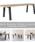 Built Legit Tough 30 Inch Heavy Duty Steel Table Legs With Wide Industrial Crossbar DIY Black Metal Furniture Base for desks.