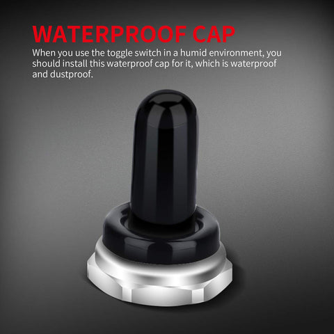 Heavy Duty Waterproof Toggle Switch 12V DC 30A 2 Pin ON Off SPST With Weatherproof Boot Cap Cover for protection