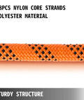 Close-up of 9/16 Inch Double Braid Polyester Rope 200 Ft Heavy Duty Pulling Line For Towing And Rigging 1100 Lbs Load Capacity
