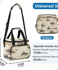Desert Horseback Riding Insulated Lunch Bag with horses, leakproof cooler bag, large capacity for picnics and camping, universal size.