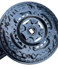 Close-up of 152mm Mountain Bike Crankset Triple Square Taper For 18 21 24 Speed Drivetrains Beefy Alloy 6061 Chainring