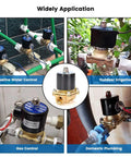 Brass 12V DC Solenoid Valve One Half Inch Normally Closed Pneumatic Valve for Water Air Gas Fuel Oil applications