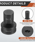 Heavy Duty Hydraulic Hole Punch Die Set 8.5mm Round Hole, 40Cr Steel Construction, Electric Punching Kit details with steel labels