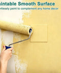 Dead Simple Push To Open Access Panel For Drywall And Ceiling Rust Resistant Waterproof Wall Hole Cover Plate With Hassle Free Snap Fit Assembly In Bright White being painted with a roller.