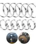 12 Piece 304 Stainless Steel CV Boot Clamp Set With 6 Small And 6 Large Universal Adjustable Drive Shaft Clamps Built To Last Corrosion Resistant High Temperature Tolerant Perfect For Replacing Damaged Transmission Shaft Boot Clamps