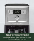 14 Cup PerfecTemp Programmable Coffee Maker With Glass Carafe And 1 4 Cup Setting Brew Strength Control Brew Pause And Over Ice Function In Black Stainless Steel front view