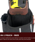 6-In-1 Tool Pouch With Six Pockets And Holders, Compact Belt Organizer For Tape, Hammer, Utility Knife, Pencils, Fasteners