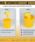 Table Saw Dust Collector Adapter 2.56 Inch ID Fit For Quick Easy Sawdust Cleanup Dual Integrated Hooks For Dust Bucket