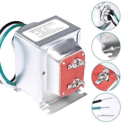 16V 30VA Doorbell Transformer Powers Single Or Multiple Chimes And Works With Ring Pro Nest Hello, wiring detail view