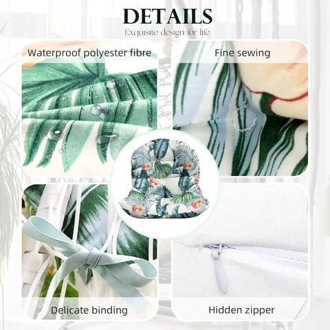Material and design details of Waterproof Hammock Egg Chair Cushion for Indoor Outdoor Use Hanging Basket Chair Pad