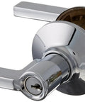 Latitude Storeroom Door Lever Set For F Series Bright Chrome Finish Exterior Lever Always Locked Interior Lever Always Unlocked