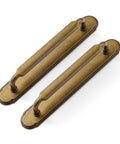 Antique Brass Cabinet Pulls With Backplate Spacer 2 Pack 5 Inch Center To Center Kitchen Drawer Handles With Base Plate Zinc Alloy