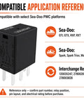 12V DC 30A 5-Pin SPDT Relay For Watercraft, Plug-N-Play PWC Main Power And Accessory Relay Position, Sea-Doo GTI GTX RXP RXT Spark Compatible