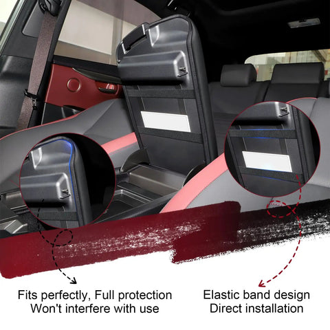 Lexus NX Center Console Cover Waterproof PU Leather Armrest Pad Custom Fit 2015 2021 NX300h NX300 NX200t shown in car interior