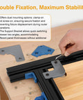 Adjustable Router Jig For Cutting Boards Up To 18 By 18 Inches shown with double fixation mount for stability in woodworking