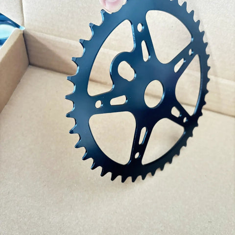 Ride Ready One Piece Bicycle Crank Set With 40T Sprocket, steel sprocket wheel in packaging
