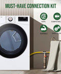Heavy Duty 48 Inch Flexible Gas Line With Connectors For Stoves Dryers And Water Heaters Fits Most LG GE And Samsung Ranges Built To Last