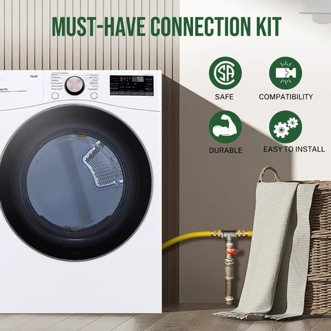 Heavy Duty 48 Inch Flexible Gas Line With Connectors For Stoves Dryers And Water Heaters Fits Most LG GE And Samsung Ranges Built To Last