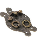 Antique Brass Hasp Lock For Wooden Boxes, intricate vintage gift box latch, jewelry box catch, suitcase 90x50mm, zinc alloy, retro charm