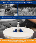 Portable Pottery Turntable Clamp For Clay Craft Adjustable Centering Tool For Ceramic Art Trimming And Sculpting On Small Wheels
