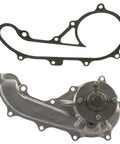 New Engine Water Pump With Gasket For Toyota 4Runner T100 And Tacoma OEM Grade Replacement displayed with metal housing and gasket