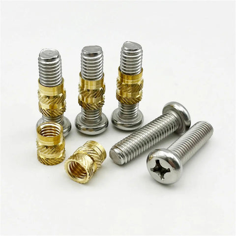 Rock Solid Brass Thermal Insert Nuts Featuring Precise Internal Threads For Printed Boards And Electronics Fix Ups Set Of Eight
