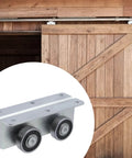 Beefy Heavy Duty Sliding Door Rollers 4 Wheel Trolley for Barn or Shed, fits 50mm strut channel, galvanized iron