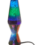 Colormax 14.5 Inch Galaxy Motion Lamp With Silver Glitter Liquid And Clear Fluid Tri Color Globe Galaxy Base Decor