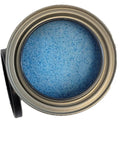 Top view of an open can of Blue Flux Coarse Powder For Brazing And Welding 1 Lb Can Pro Grade All Purpose For Cast Iron Malleable Iron Steel Brass Copper