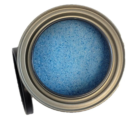 Top view of an open can of Blue Flux Coarse Powder For Brazing And Welding 1 Lb Can Pro Grade All Purpose For Cast Iron Malleable Iron Steel Brass Copper