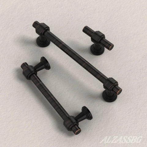 Oil Rubbed Bronze Cabinet Knobs 1.9 Inch 49mm Solid Straight Bar Hardware 10 Pack For Cabinets And Drawers Durable Zinc Alloy Construction