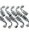 Three Quarter Inch Hydraulic Hose End Elbow Crimp Fitting With JIC Female 37 Degree 90 Degree Outlet For Fluid Power Systems High Strength Carbon Steel 10 Pack, chrome fittings