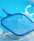Heavy Duty Pool Skimmer Net For Leaves And Debris Fine Mesh Frame Net in water, blue, lightweight, size 17.5 by 11.8 inches