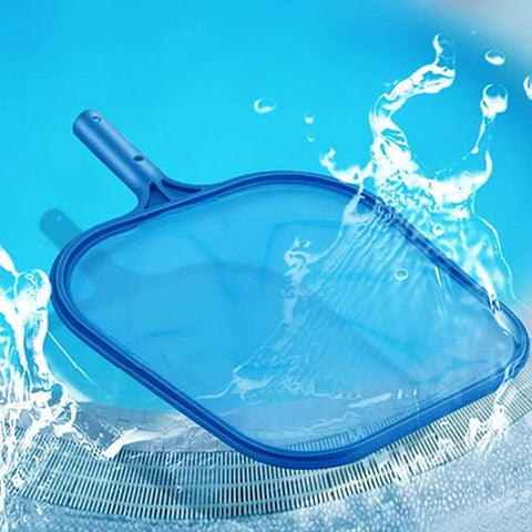 Heavy Duty Pool Skimmer Net For Leaves And Debris Fine Mesh Frame Net in water, blue, lightweight, size 17.5 by 11.8 inches