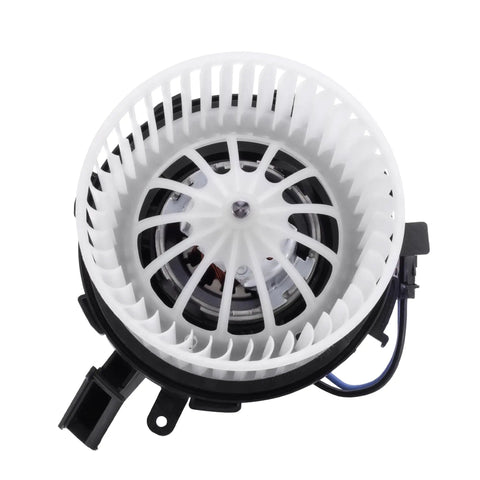 Front Hvac Heater Blower Motor For Audi A4 A5 Q5 S4 S5 Quattro 2008 To 2016 Solid Plug And Play Swap top view with white fan blades