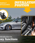 Front Left And Right Inner Door Pull Handles For BMW 3 Series F30 F31 2012 Through 2018 320i Replacement Inner Trim Door Handle Set OEM Style No Fuss Direct Fit Easy Install Long Lasting High Quality. Black plastic BMW door pull handle installed in front door trim
