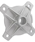 Badass Rear Axle Wheel Hub With 24T Spline And 4 Stud For 125 150 200 Cc ATV Quad Bike Go Kart Silver Steel Alloy Replacement Part, showing detailed rear view.