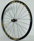 700C Road Wheelset With 30mm Aluminum Double Wall Rims, Quick Release Front 100mm Rear 130mm, Matte Black, CV Brake Compatible