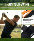 Male golfer using Golf Wrist Brace And Swing Trainer For Ambidextrous Use, Medical-Grade Splint Supports Post-Injury Recovery on course