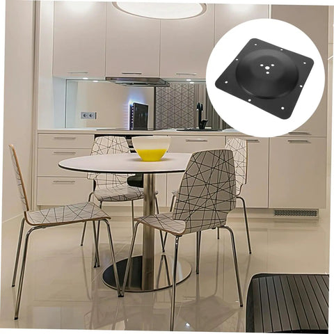 Heavy Duty Furniture Leg Attachment Plates And Table Connector Brackets For Quick Repair And Upgrades Secure Indoor Or Outdoor Table Legs With Rock Solid Metal Mounts No Fuss Install Built Tough, matte black steel plate in modern kitchen